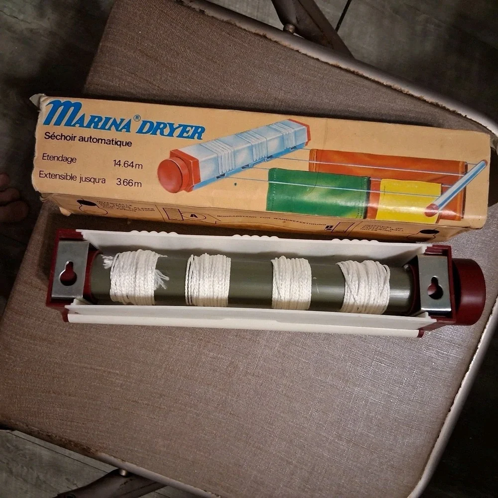NOS Vintage Marina‎ Dryer Compact Retractable Clothesline Hanger-Upper  Camper